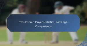 Test Cricket: Player statistics, Rankings, Comparisons