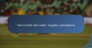 Test Cricket: Run rates, Targets, Calculations