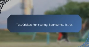 Test Cricket: Run scoring, Boundaries, Extras