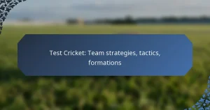 Test Cricket: Team strategies, tactics, formations