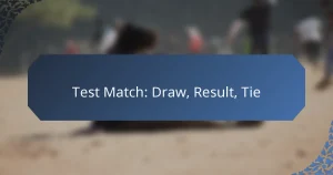 Test Match: Draw, Result, Tie
