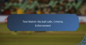 Test Match: No-ball calls, Criteria, Enforcement