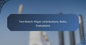 Test Match: Player contributions, Roles, Evaluations