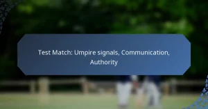 Test Match: Umpire signals, Communication, Authority